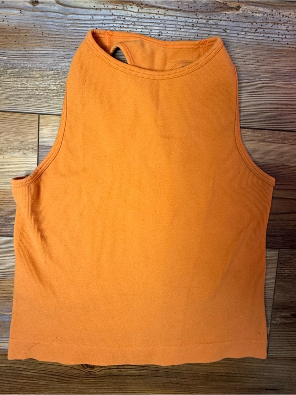 Free People Movement Tank Top Womens XS/S Orange Ribbed Racerback Stretch